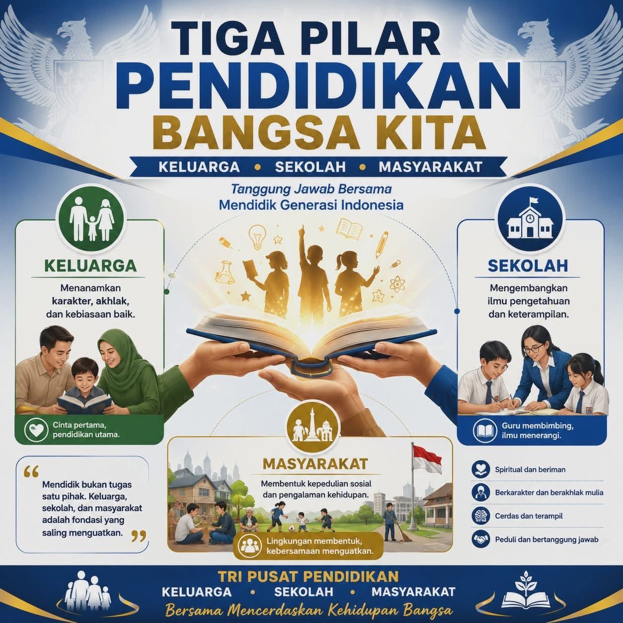 Tiga Pilar Pendidikan Bangsa Kita