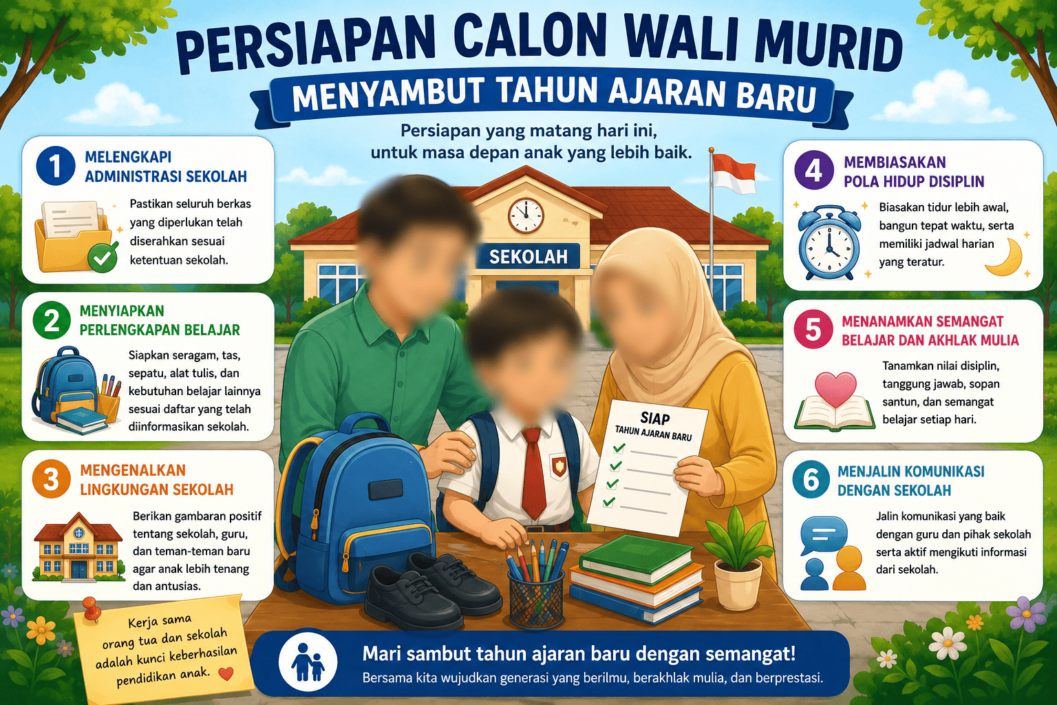Persiapan yang Perlu Dilakukan Calon Wali Murid Menyambut Tahun Ajaran Baru